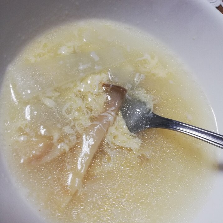 エリンギと大根と卵の中華スープ